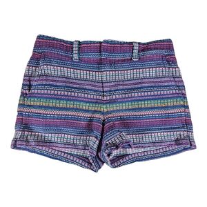 GAP City Shorts Size 0 | Multicolor Woven Stripe Festival Boho Summer Shorts